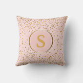 Coussin Rougissent l'initiale rose de monogramme des (Verso)