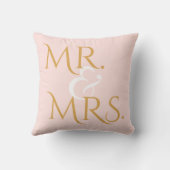 Coussin Rougissent M. et Mme roses Wedding Keepsake de (Verso)