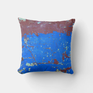 Coussin Rouille en acier coloré : texture abstraite