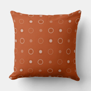 Coussin Rouille et points blancs