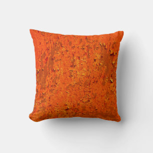 Coussin Rouille vintage : vieille surface texturée