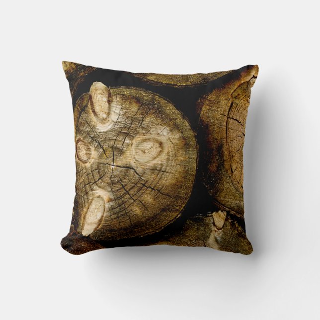 Coussin Rouleau de journal rustique (Recto)