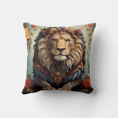Coussin Roulement : Illustration de lion (Verso)