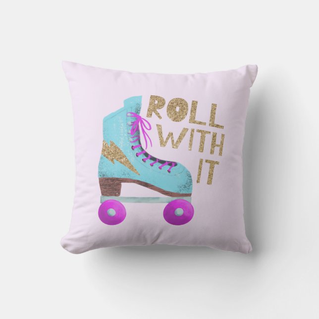 Coussin ROULER AVEC | Retro Roller Skate (Recto)
