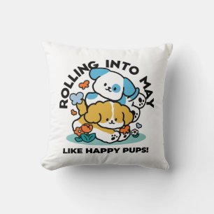 Coussin Rouler En Mai Comme De Joyeux Pups - Mignonne Chie