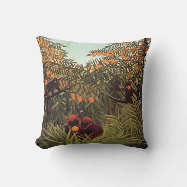 Coussin Rousseau - Les singes de la Orange Grove (Recto)