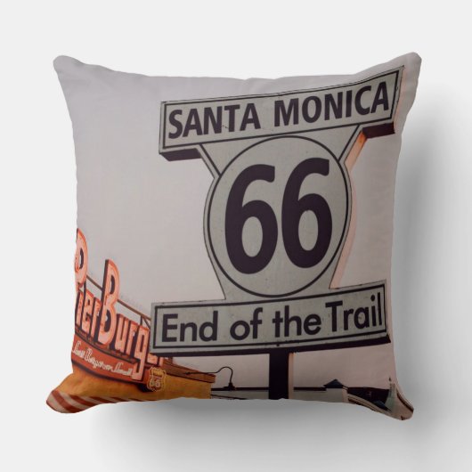Coussin Route 66 Californie (Recto)