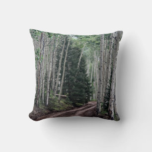 Coussin Route à travers le bouleau