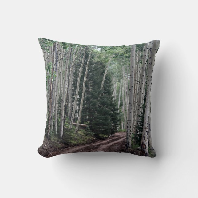Coussin Route à travers le bouleau (Recto)