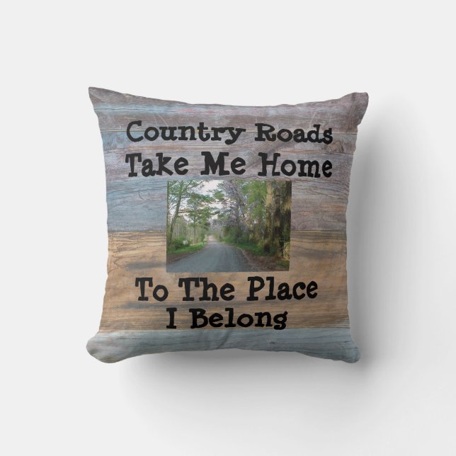 Coussin Routes de pays Lancer l'oreiller (Recto)