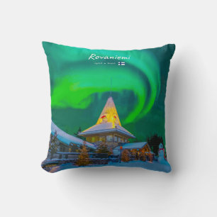 Coussin Rovaniemi, Finlande - Aurore magique
