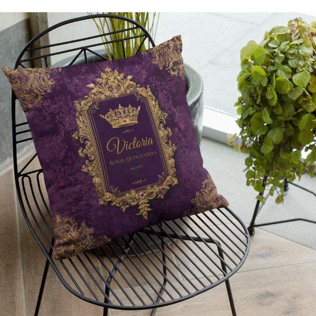 Coussin Royal Amethyst Quinceañera, coutume (Créateur téléchargé)