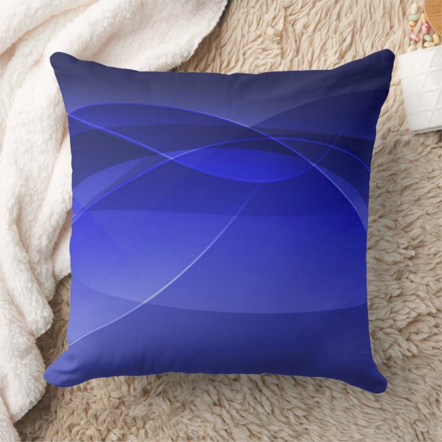 Coussin Royal Blue Abstrait Design de fond moderne (Couverture)
