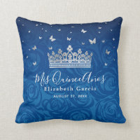 Royal Blue et Silver Quinceanera Mis Quince Anos