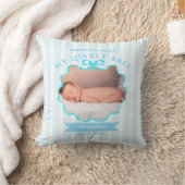 Coussin Ruban à nœud nouveau-né garçon  (Couverture)