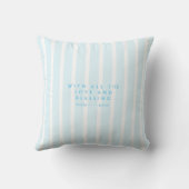 Coussin Ruban à nœud nouveau-né garçon  (Verso)