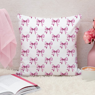 Coussin Ruban à noeud rose