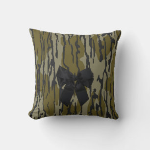 Coussin Ruban Camo Cute Bow Bottomland pour Femmes et Fill
