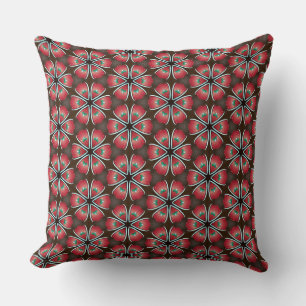 Coussin Ruban de la fleur de la pomme rouge à Accent de bo