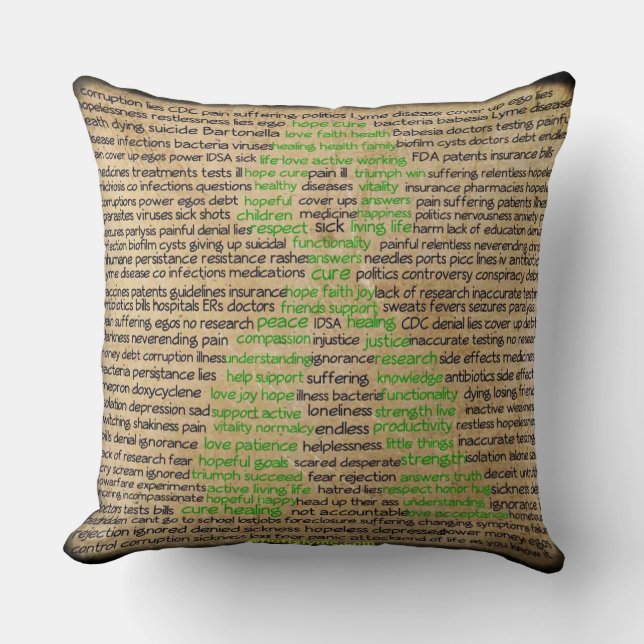 Coussin Ruban de Sensibilisation à la Maladie de L (Recto)