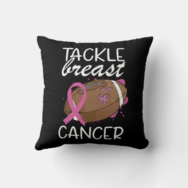 Coussin Ruban de sensibilisation au cancer du sein Lutter  (Verso)