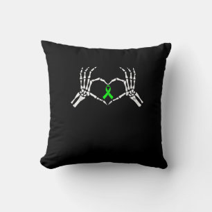 Coussin Ruban de sensibilisation au coeur des mains de squ
