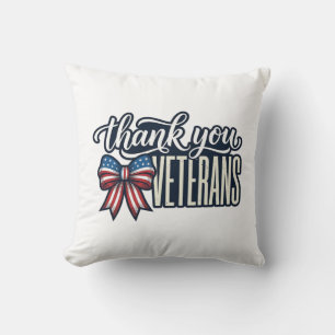 Coussin Ruban patriotique de remerciement aux vétérans Che
