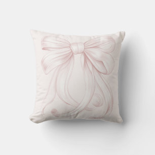 Coussin ruban rose