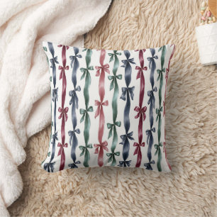 Coussin Rubans Arc Rayures Rouge Vert Bleu