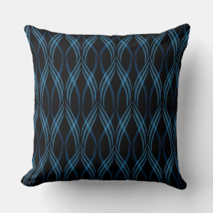 Coussin Rubans Bleus Bleu Océan Réversible Jeu d'oreiller