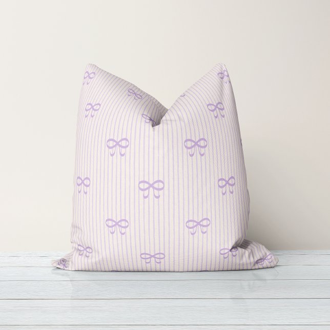 Coussin Rubans de ballet dusty lilac (Créateur téléchargé)