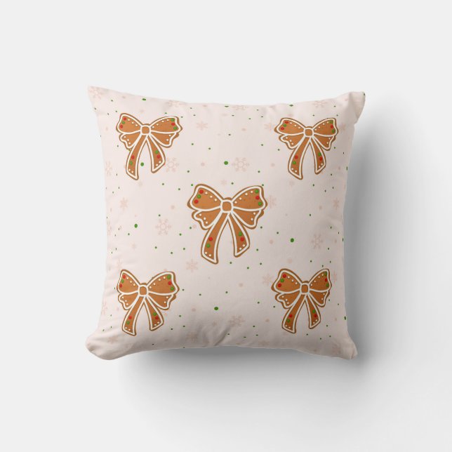 Coussin Rubans de biscuits de Noël (Recto)