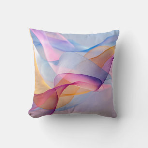 Coussin Rubans fluides colorés abstraits