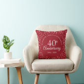 Coussin Ruby Confetti Photo Mariage du 40e anniversaire (Chaise)
