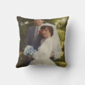 Coussin Ruby Confetti Photo Mariage du 40e anniversaire (Verso)