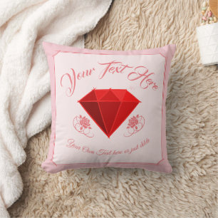 Coussin Ruby Gemstone. Bijouterie. 40 Anniversaire du Mari