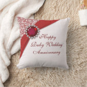 Coussin Ruby Mariage Anniversaire Jeu d'oreiller (Couverture)