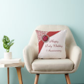 Coussin Ruby Mariage Anniversaire Jeu d'oreiller (Chaise)