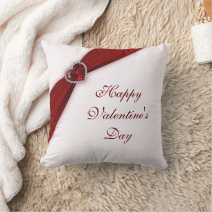 Coussin Ruby Red Valentine's Day Throw Pillow