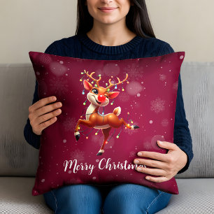 Coussin Rudolph Le Nez Rouge Noël