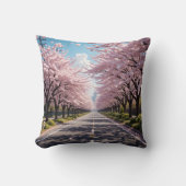 Coussin Rue de cerisier fleuri flottant i (Recto)