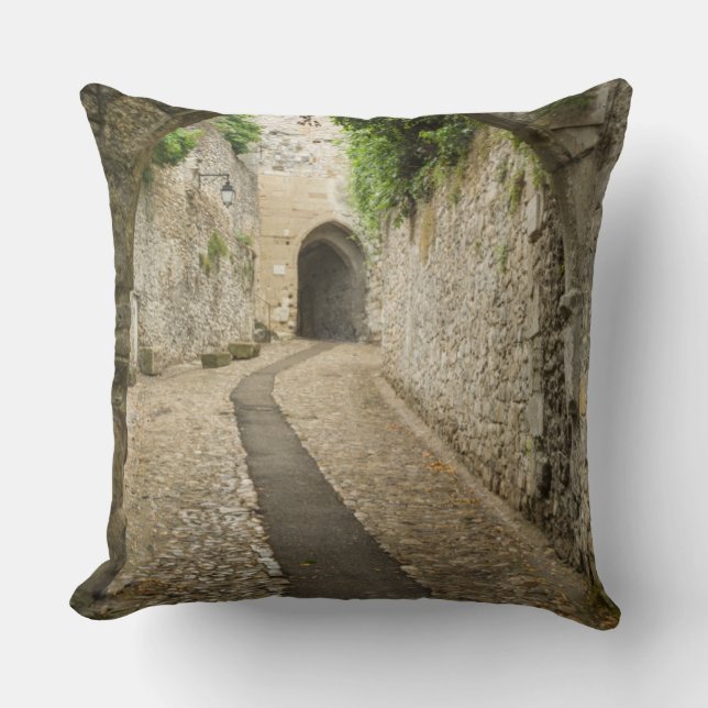 Coussin Rue en pavés gris, France (Recto)