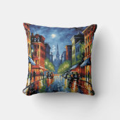 Coussin Rue Moonlit City (Recto)