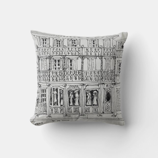 Coussin Rue Royale, Quartier Français | La Nouvelle-Orléan (Recto)