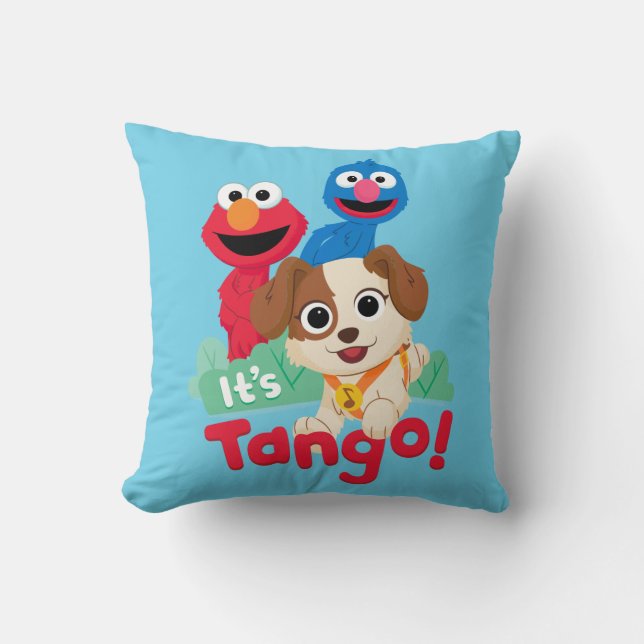 Coussin Rue Sésame | C'est Tango avec Elmo et Grover (Recto)