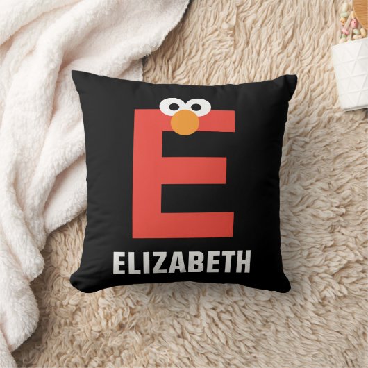 Coussin Rue Sésame | E est pour Elmo (Couverture)