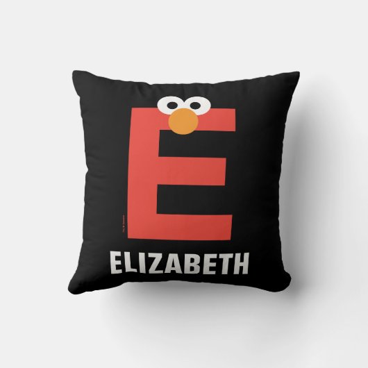 Coussin Rue Sésame | E est pour Elmo (Verso)