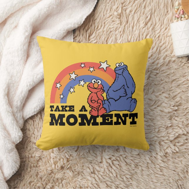 Coussin Rue Sésame | Elmo & Cookie Take a Moment (Couverture)