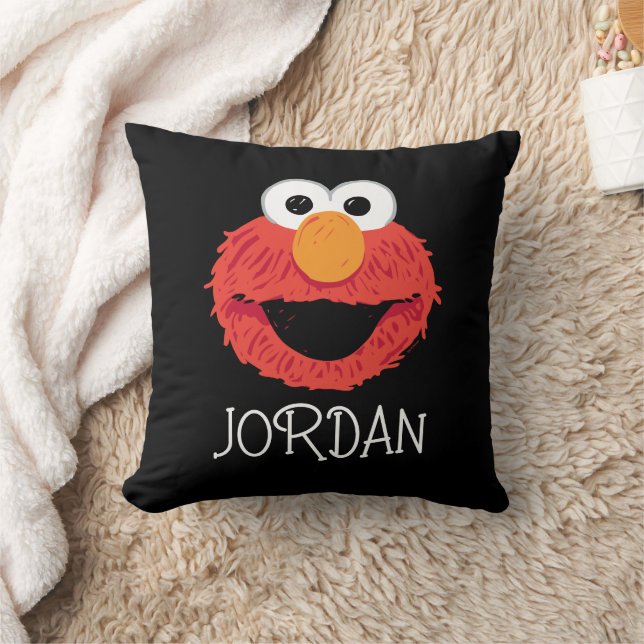 Coussin Rue Sésame | Face Elmo (Couverture)