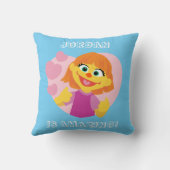 Coussin Rue Sésame | Julia Coeur rose (Verso)